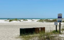 The toxic algae known as the red tide has threatened long stretches of Florida coast, like Lido Beach Key (seen here), off the coast of Sarasota