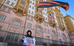 Pro-Kremlin activists held protests in front of the US embassy in Moscow and other Western embassies Saturday