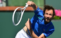 Russia's Daniil Medvedev serves in his semi-final win over American Frances Tiafoe at Indian Wells