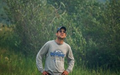 A picture taken on July 27, 2021 shows journalist Evan Gershkovich