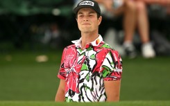 Norway's Viktor Hovland, sporting a loud shirt and a game to match, fired a seven-under par 65 to share the lead after the opening round of the 87th Masters