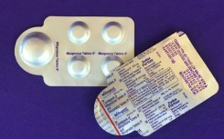 A combination pack of mifepristone and misoprostol tablets, two medicines used together to end a pregnancy