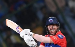 David Warner in action on Tuesday in the IPL