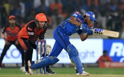 Mumbai Indians' Tilak Varma plays a shot during the Indian Premier League (IPL) 