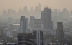Smog chokes the air in  Bangkok, Thailand
