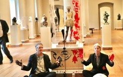 Protesters smeared paint on the case and pedestal of Edgar Degas’s "Little Dancer Aged Fourteen" sculpture in the National Gallery of Art in Washington