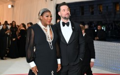US tennis player Serena Williams and her husband Alexis Ohanian arrive at the Met Gala, where they confirmed she is expecting another child