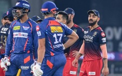 Virat Kohli (R) has been fined for the second time in this IPL