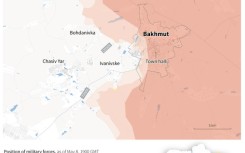 The situation in and around Ukraine's Bakhmut