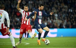 Lionel Messi (R) was back in the PSG team after sitting out a game following his unauthorised trip to Saudi Arabia 