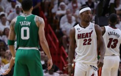 Jimmy Butler and the Miami Heat will face the Boston Celtics on Jayson Tatum again on Thursday with Miami leading the Eastern Conference Finals series 3-1
