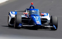 Indianapolis 500 pole-sitter Alex Palou of Spain drives the #10 Chip Ganassi Racing Honda during Carb Day practice at Indianapolis Motor Speedway