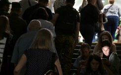 Many residents have become used to ignoring air raid sirens but the heavy barrage prompted a panicked reaction