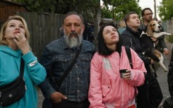 One of the Moscow buildings hit