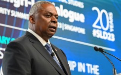 US Secretary of Defense Lloyd Austin speaks at the 20th Shangri-La Dialogue in Singapore