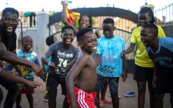 Akram Muyanja (centre) is a member of the Ghetto Kids troupe that has enchanted viewers of Britain's Got Talent 