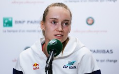 Out of Paris: Elena Rybakina addresses a press conference on Saturday 