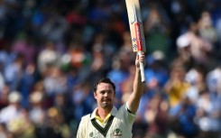 Australia's Travis Head celebrates reaching his century against India in the World Test Championship final