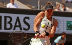 Power-packed: Brazil's Beatriz Haddad Maia plays a backhand return to Tunisia's Ons Jabeur