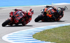Brad Binder (right) has Ducati's Francesco Bagnaia (left) firmly in his sights this weekend in Mugello  
