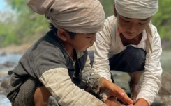 Indigenous Baduy children playing in the village of Kanekes