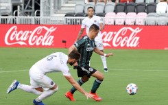 Javier "Chicharito" Hernandez, shown scoring for the Los Angeles Galaxy against Inter Miami, will require right knee surgery after an injury, his MLS club announced
