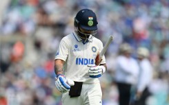Head down and out - India's Virat Kohli walks back to the pavilion after being dismissed for 49 in the World Test Championship final against India at The Oval