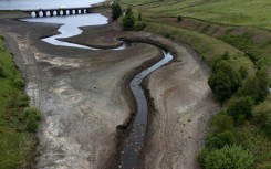Water levels have fallen in some reservoirs like this one near Glossop, northern England