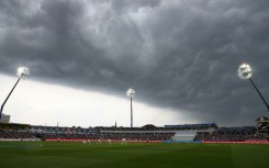 Helpful conditons - Australia bowl under heavy cloud cover in the first Ashes Test at Edgbaston