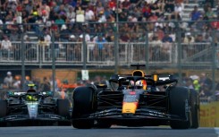 Red Bull Racing's Max Verstappen races ahead of Mercedes' Lewis Hamilton during practice for the Canadian Formula One Grand Prix in Montreal