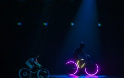Dancers perform on stage during the opening ceremony of the Olympic Esports Week in Singapore 