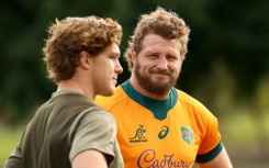 Australia's Michael Hooper (L) and James Slipper (R) will co-captain the side