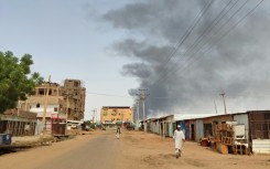 Smoke billows in southern Khartoum on June 12, 2023 where rival forces traded gunfire and shelling