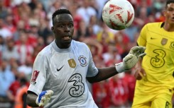 Chelsea goalkeeper Edouard Mendy (C) has joined Al-Ahli