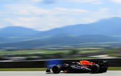 Red Bull Racing's Dutch driver Max Verstappen sets the pace during the first practice session in Spielberg, Austria