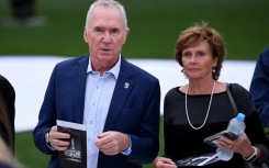 Former Australia cricket captain Allan Border (left)