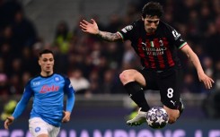 Sandro Tonali (right) has joined Newcastle from AC Milan