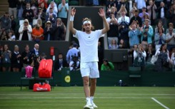 Greece's Stefanos Tsitsipas celebrates beating Austria's Dominic Thiem