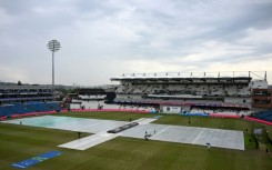 No play - The covers are on as ran delays the start of the third day in the third Ashes Test at Headingley