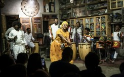 The Ethiocolor dance group performs at Fendika cabaret in Addis Ababa