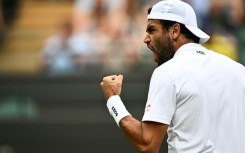 'Sign in blood': Matteo Berrettini celebrates winning a point against Alexander Zverev 