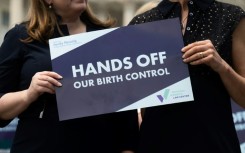 Activists campaign for acces to birth control in Washington in June 2023