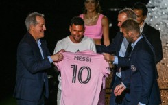 America's No. 10: Argentine soccer star Lionel Messi is presented by Inter Miami owners David Beckham, Jose R. Mas and Jorge Mas as the Major League Soccer club's new star