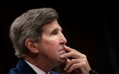 US Climate Envoy John Kerry looks on during a House Oversight and Accountability Subcommittee hearing on "The State Department's Climate Agenda: A Budget Overview by the Special Presidential Envoy for Climate," on Capitol Hill in Washington, DC, on July 13, 2023.
