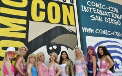 Barbie cosplayers at Comic-Con on July 20, 2023