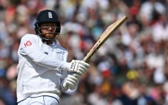 Boundary blitz - England's Jonny Bairstow hits out in his unbeaten 99 against Australia in the fourth Test at Old Trafford