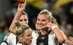 Germany's forward Alexandra Popp celebrates after scoring against Morocco