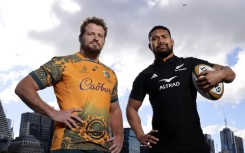 Australia's co-captain James Slipper and New Zealand's skipper Ardie Savea in Melbourne