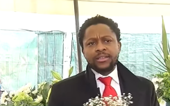 The EFF's Mbuyiseni Ndlozi spoke at the funeral service for Tshegofatso Pule.