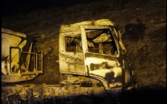 At least five trucks have been set alight on the N4 in Mpumalanga. (eNCA\Screenshot)